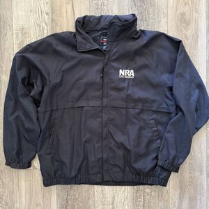NRA Life Member Jacket Landway Men's Size 2xl Lightweight Microfiber Hood Rifle